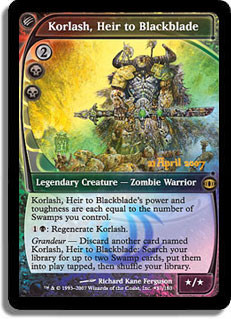 Korlash, Heir to Blackblade FOIL prerelease