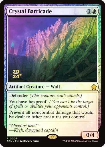 Crystal Barricade FOIL prerelease