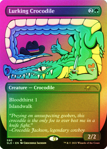 Lurking Crocodile FOIL etched (secret lair)